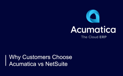 ¿Porqué nuestros clientes eligen Acumatica vs NetSuite?